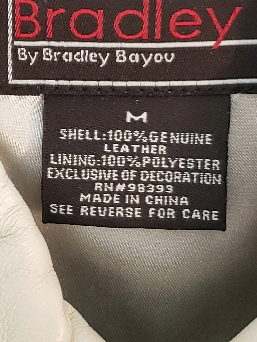Vintage Bradley Bayou Genuine Leather Jacket - Cream/Bone White Size M (MINT)
